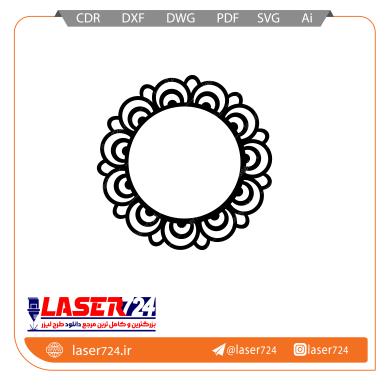 تصویر طرح قاب آینه گرد #1